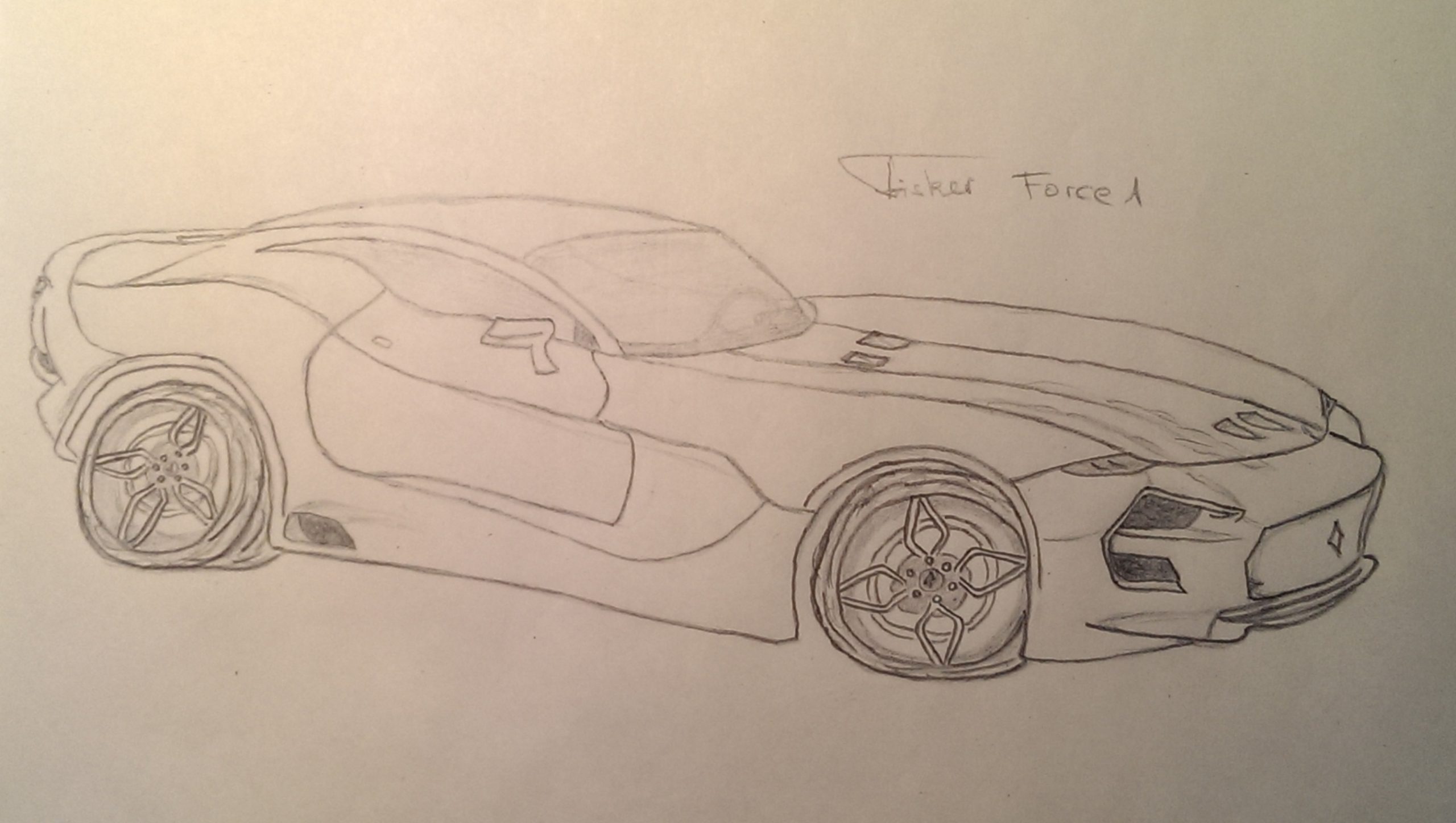 fisker force 1 auto zeichnung