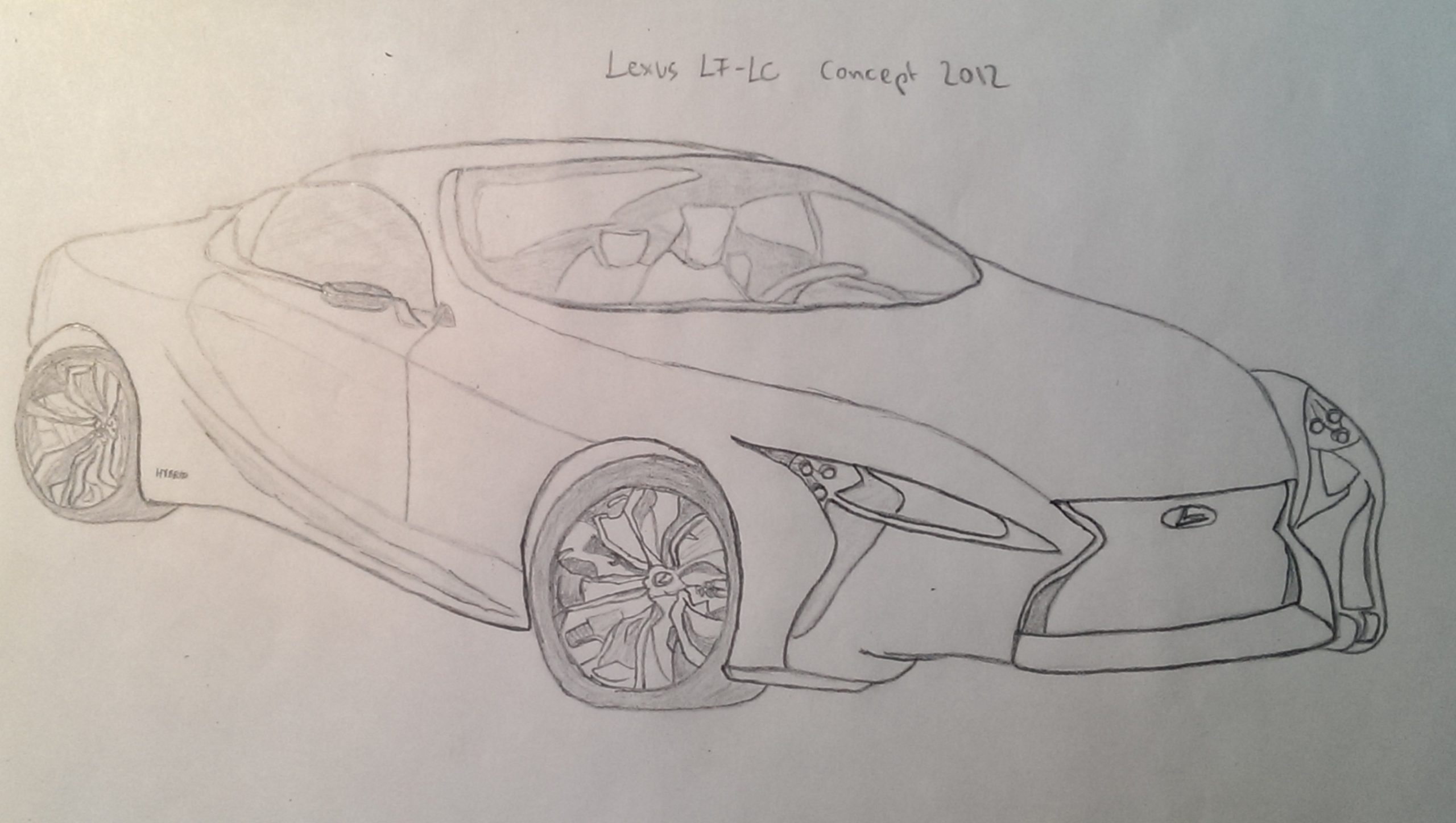 lexus lf-lc concept 2012 auto zeichnung