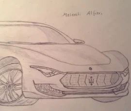maserati alfieri auto zeichnung maserati alfieri auto zeichnung