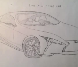 lexus lf-lc concept 2012 auto zeichnung lexus lf-lc concept 2012 auto zeichnung