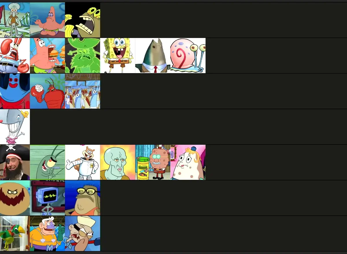 Spongebob characters Spongebob characters